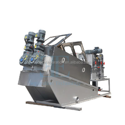 6.8-100m3/H Máquina de desaguagem de lodo SUS304 Prensa de parafuso de águas residuais
