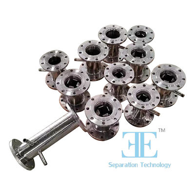 Misturador estático de aço inoxidável para mistura consistente e controle de temperatura até 300 ° F