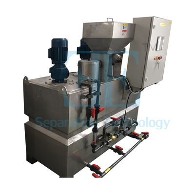 Sistema automático de dosagem de 2000L/H com PLC de controlo de ecrã táctil e agitador de armazenamento