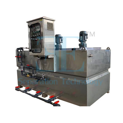 2000L/H Sistema automático de dosagem de polímeros com precisão de ±1% com agitadores de 0,75kw