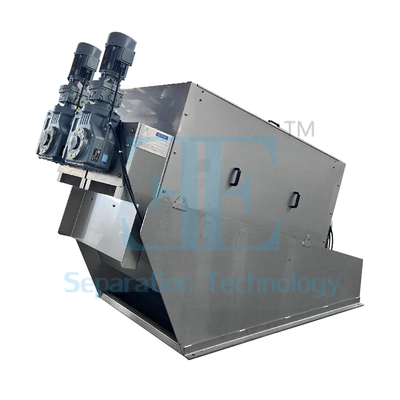 Máquina de desaguamento de lama de pressão a parafuso de 1 kW Capacidade 0,8-12 m3/h